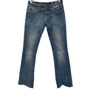 Miss Me Bootcut Jeans Women 26 Medium Wash Rhinestone Embellished JP5341B